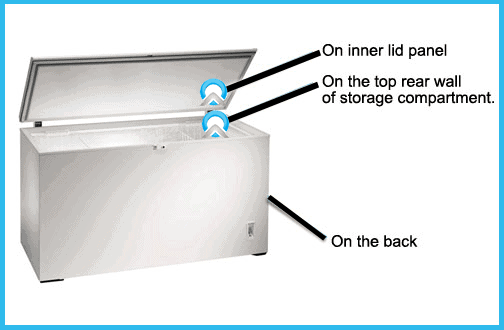 freezer model number locator